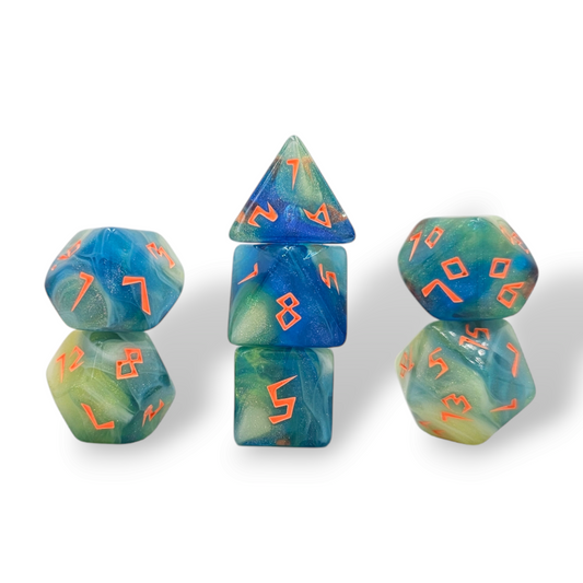 7-teiliges RPG Würfelset Galaxy: Ocean