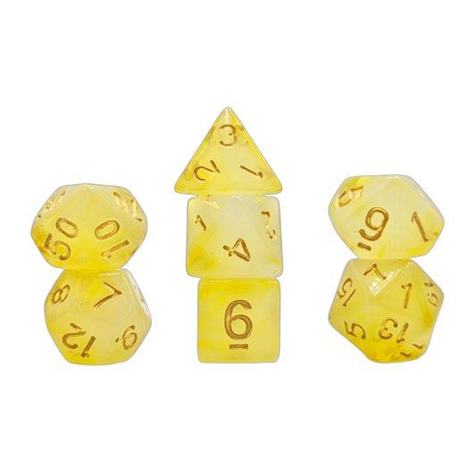 7-teiliges RPG Würfelset Galaxy: Cocktail Tequilla Sunrise