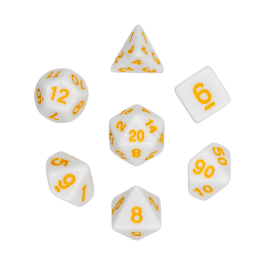 7-teiliges RPG Würfelset Opaque Marshmellow: Yellow