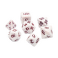 7-teiliges RPG Würfelset Mehrfarbig: Granite White/Red
