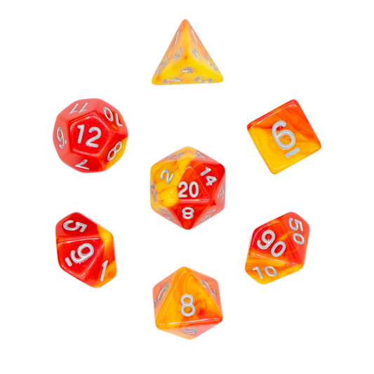 7-teiliges RPG Würfelset Mehrfarbig: Orange Joker