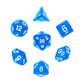 7-teiliges RPG Würfelset Transparent: Deep Blue