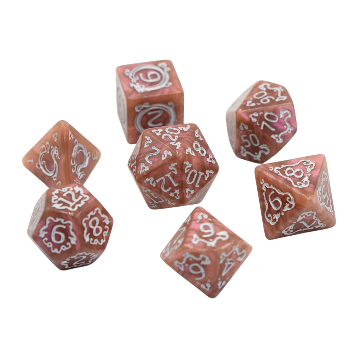 7-teiliges RPG Würfelset Mehrfarbig: Mystic Dragon