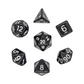 7-teiliges RPG Würfelset Opaque: Black/White