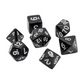 7-teiliges RPG Würfelset Opaque: Black/White
