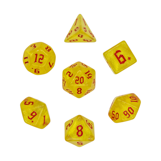7-teiliges RPG Würfelset Galaxy: Ginger