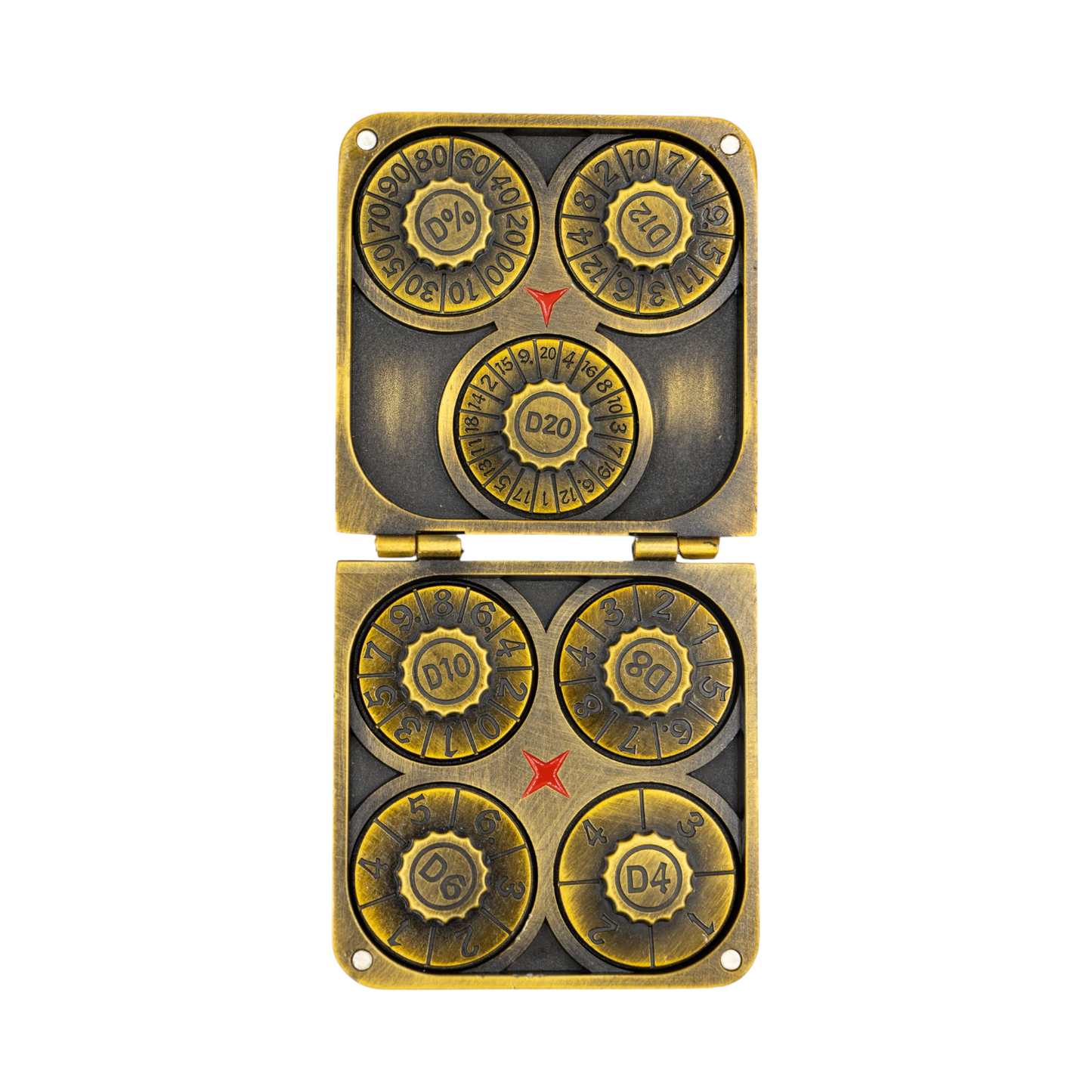 7-teiliges RPG Würfelset Metall: Spinning Gold