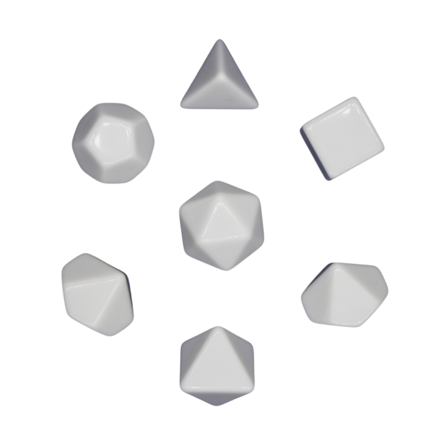 Würfelset Blank: White