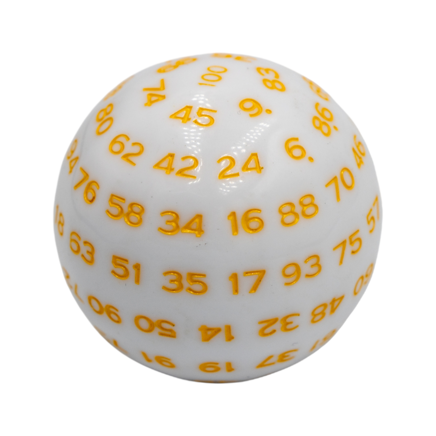 D100 Würfel White/Orange