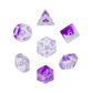 7-teiliges RPG Würfelset Transparent: Nebula Lavender