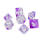 7-teiliges RPG Würfelset Transparent: Nebula Lavender