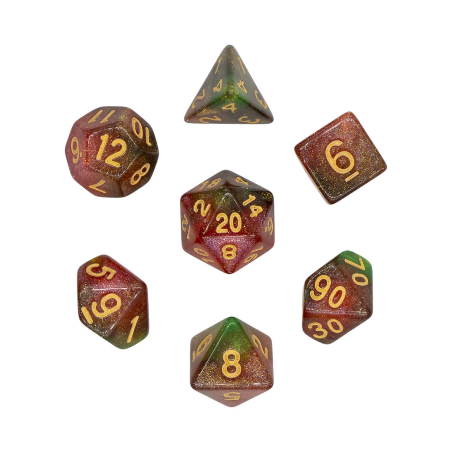 7-teiliges RPG Würfelset Galaxy: Watermelon