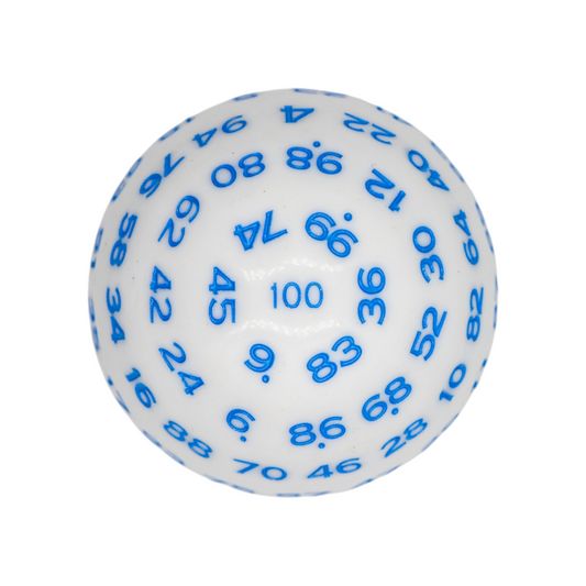 D100 Würfel White/Blue