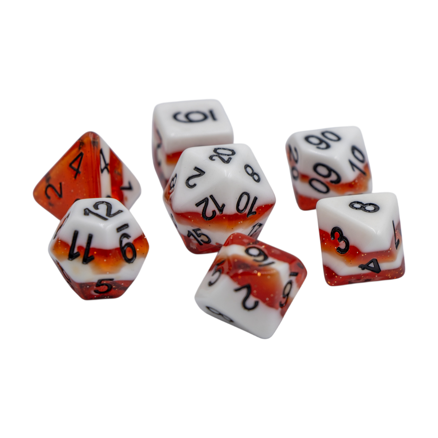 7-teiliges RPG Würfelset Mehrfarbig: Candy Cane