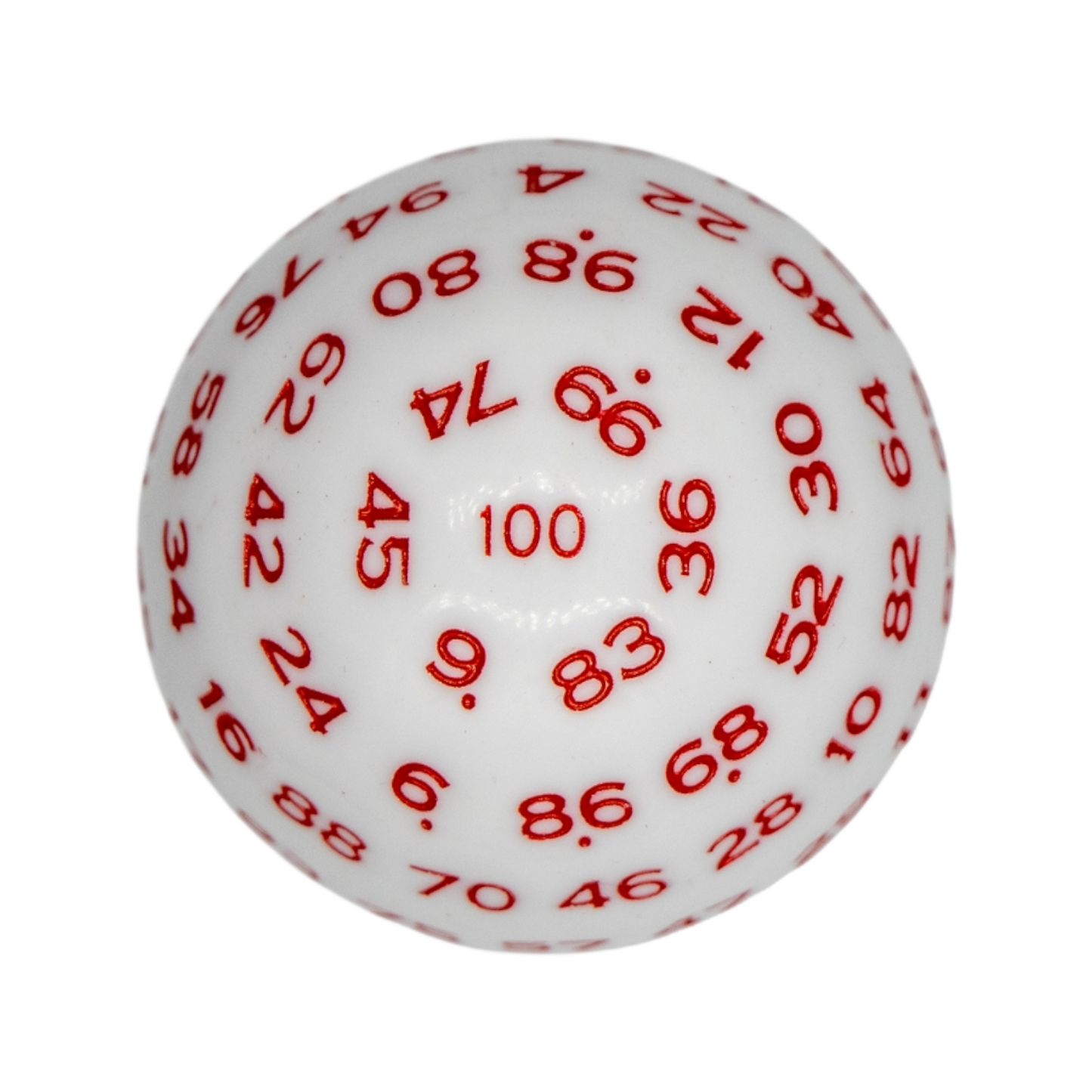 D100 Würfel White/Red