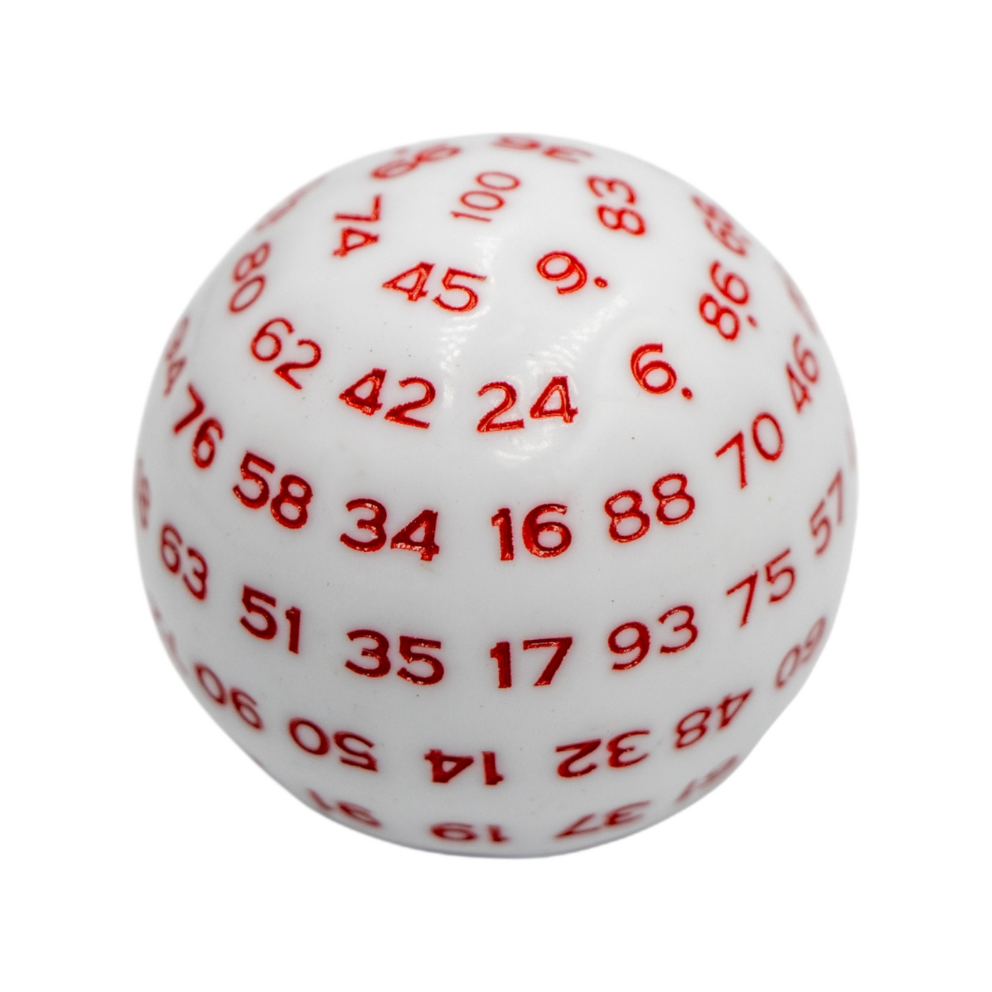 D100 Würfel White/Red