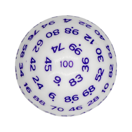 D100 Würfel White/Dark Blue