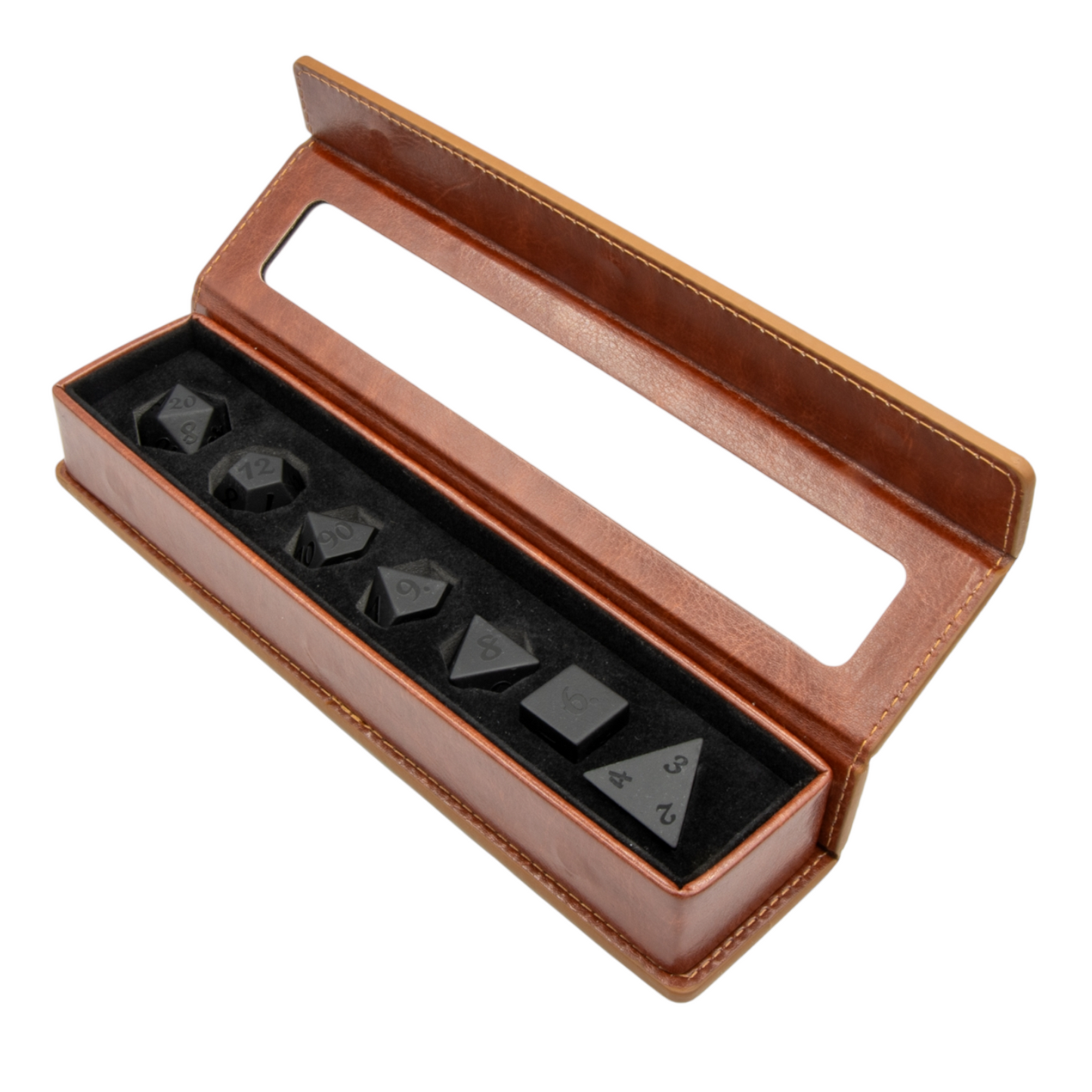 7-teiliges RPG Würfelset Edelstein: Black Obisidian