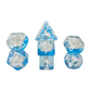 7-teiliges RPG Würfelset Transparent: Blue Unicorn