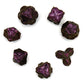 7-teiliges RPG Würfelset Metall: Clover Purple