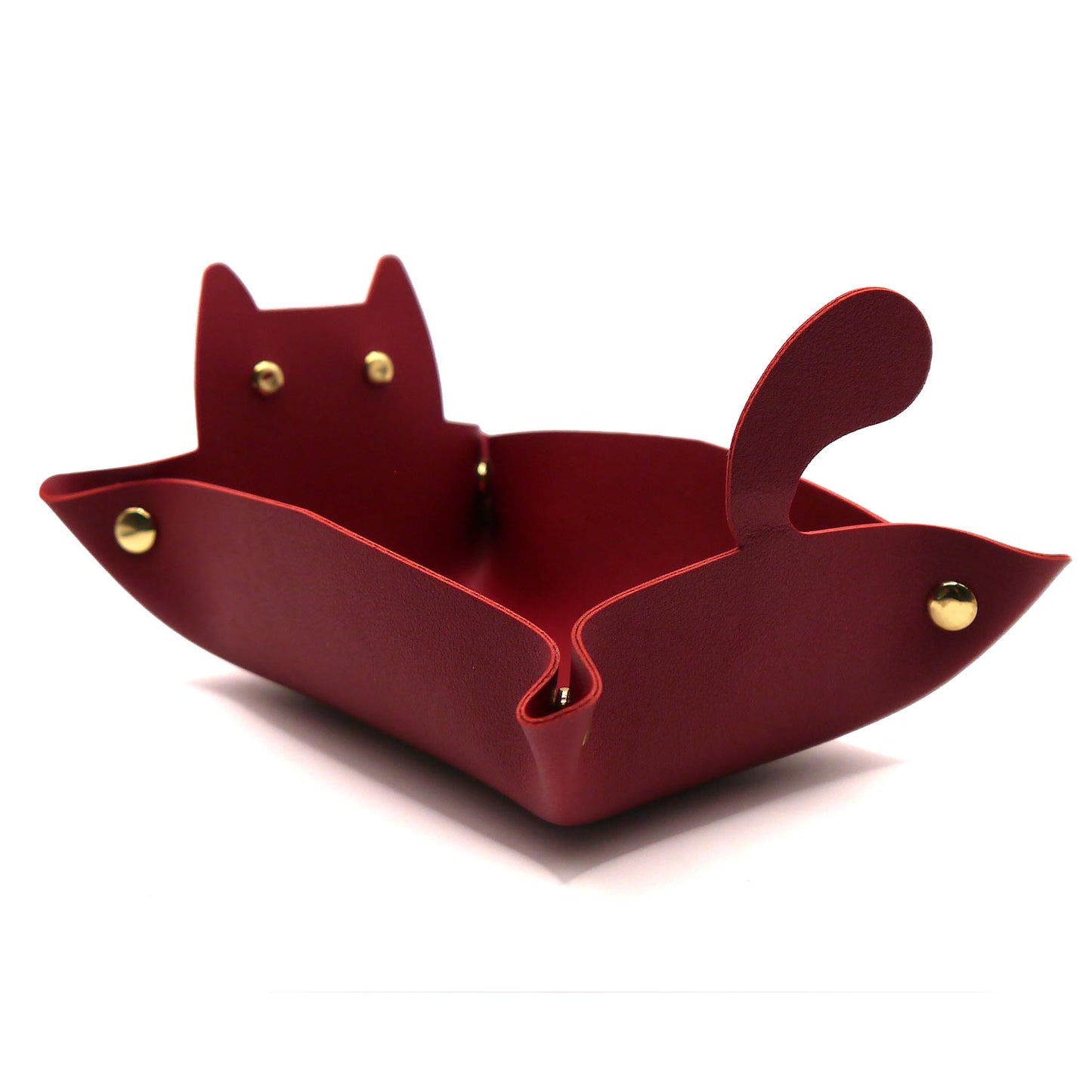 Würfelschale Katze Rot