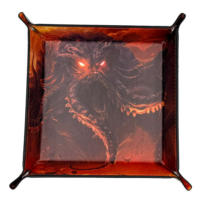 Würfelschale Cthulhu rot-orange