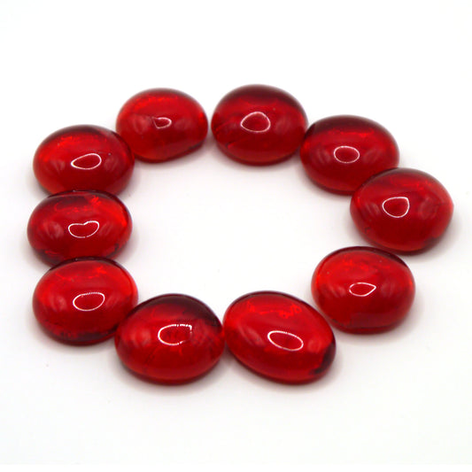 10 Spielsteine: Transparent Rot