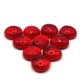 10 Spielsteine: Transparent Rot