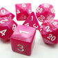 7-teiliges RPG Würfelset Pearl: Pink/White
