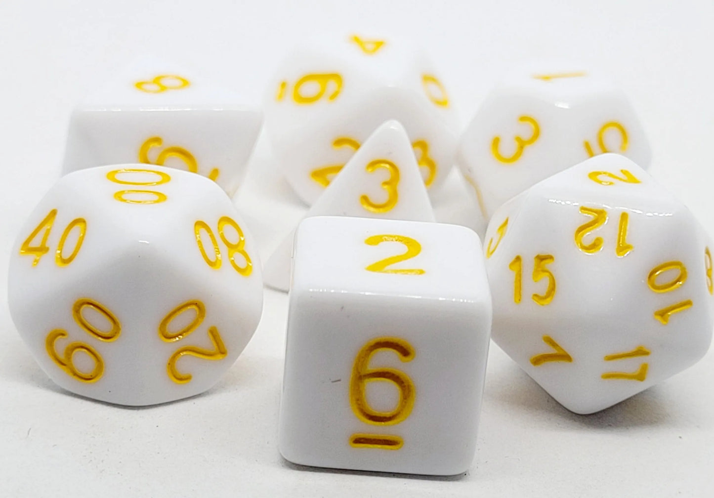 7-teiliges RPG Würfelset Opaque Marshmellow: Yellow