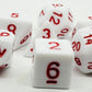 7-teiliges RPG Würfelset Opaque Marshmellow: Red