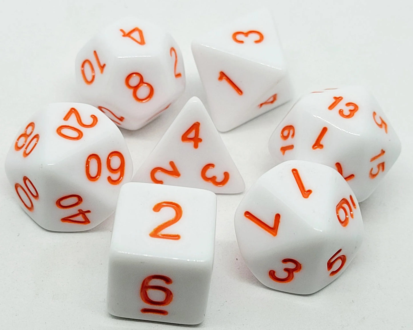 7-teiliges RPG Würfelset Opaque Marshmellow: Orange
