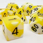 7-teiliges RPG Würfelset Mehrfarbig: Racing Yellow/White