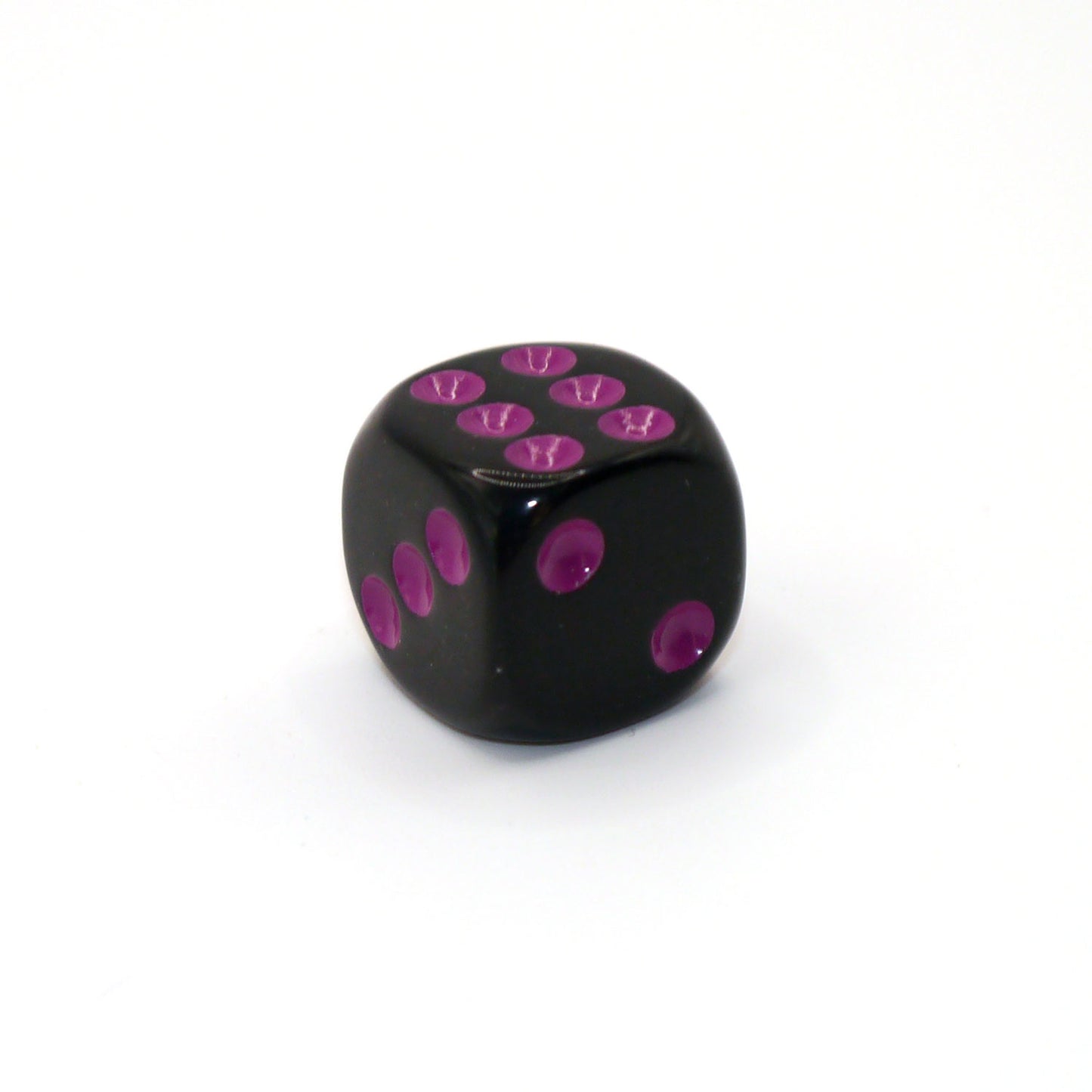 D6 1 Würfel Opaque: Black/Neon Purple