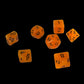 7-teiliges RPG Würfelset Glow: Orange