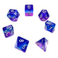 7-teiliges RPG Würfelset Transparent: Purple Sky