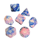 7-teiliges RPG Würfelset Mehrfarbig: Pink Galaxy