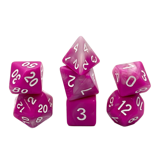 7-teiliges RPG Würfelset Mehrfarbig: Racing Pink