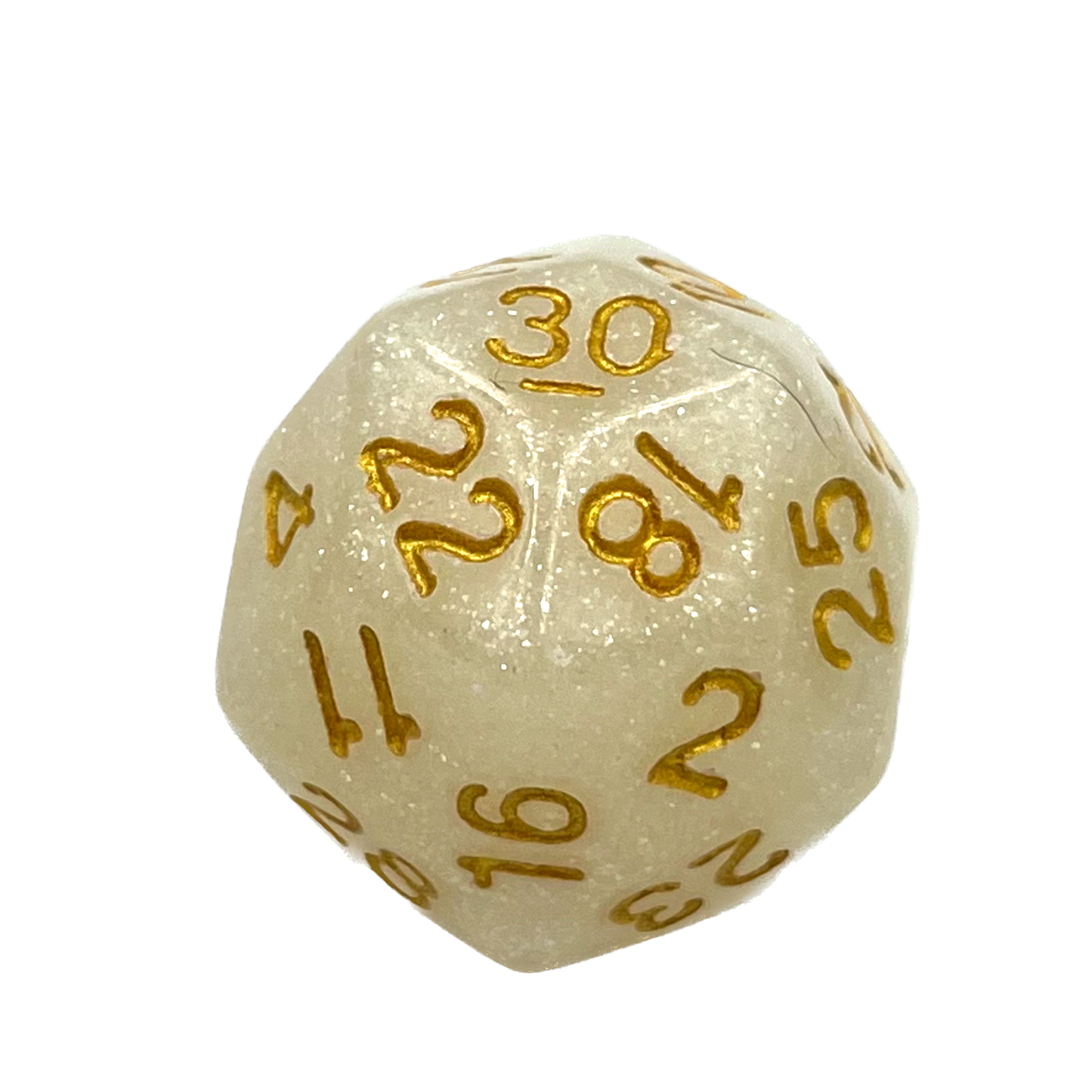 D30 Würfel Galaxy: White/Gold