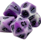 7-teiliges RPG Würfelset Ancient: Purple Rock