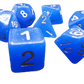 7-teiliges RPG Würfelset Confetti: Creamy Dark Blue