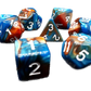 7-teiliges RPG Würfelset Mehrfarbig: Rusty Blue