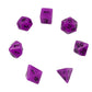 7-teiliges RPG Würfelset Glow: Purple