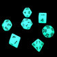 7-teiliges RPG Würfelset Glow: Blue