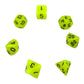 7-teiliges RPG Würfelset Glow: Yellow