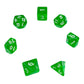 7-teiliges RPG Würfelset Transparent: Green