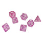 7-teiliges RPG Würfelset Transparent: Pink