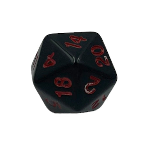 D20 Würfel Schwarz/Rot