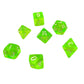 7-teiliges RPG Würfelset Transparent: Light Green