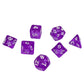 7-teiliges RPG Würfelset Transparent: Light Purple